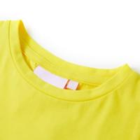 Kindershirt met kapmouwen 116 felgeel - thumbnail