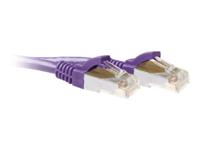 ACT Paarse 1,5 meter LSZH SFTP CAT6A patchkabel snagless met RJ45 connectoren - thumbnail