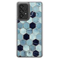 Samsung Galaxy A52 hybride hoesje - Blue cubes - thumbnail