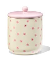 HEMA Voorraadbus 750ml keramiek bloemen - thumbnail