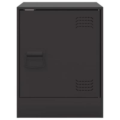 Nachtkastje 34,5x39x44 cm staal zwart