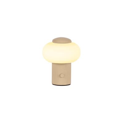 Lucide GUSTAV - Oplaadbare Tafellamp - Accu/Batterij - Ø 8 cm - LED Dimb. - 1x0,8W 2700K - Beige | Essential