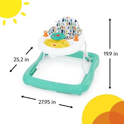 BRIGHT STARTS 2-in-1 Omvormbare en Opvouwbare Babyloopstoel - Licht en Geluid - Afneembaar Speeltje, Muziek, Verstelbare Hoogte