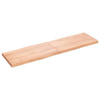 Tafelblad natuurlijke rand 180x50x(2-6)cm eikenhout lichtbruin - thumbnail
