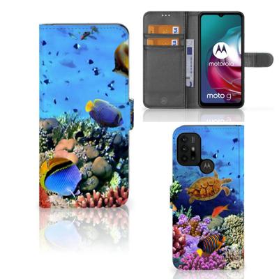 Motorola Moto G10 | G20 | G30 | Telefoonhoesje | Met pasjeshouder | Vissen
