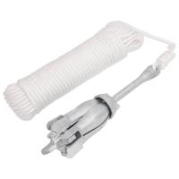 VidaXL Anker met touw inklapbaar 2,5 kg smeedijzer zilverkleurig - thumbnail