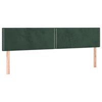 Boxspring met matras fluweel donkergroen 120x190 cm - thumbnail