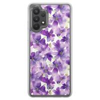 Samsung Galaxy A32 4G hybride hoesje - Floral violet - thumbnail