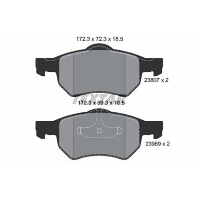 Remblokkenset, schijfrem 2380701