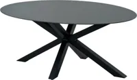 Lesli Living dining tuintafel crest 180x100x73cm zwart - thumbnail