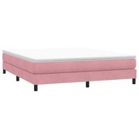 Boxspring zonder matras fluweel roze 180x210 cm - thumbnail