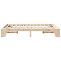 Bedframe Naturel 135 x 190 cm Massief grenenhout - thumbnail