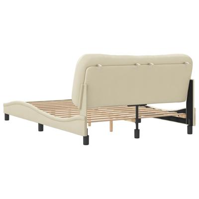 Bedframe zonder matras "Hvar" stof crèmekleurig 140x190 cm