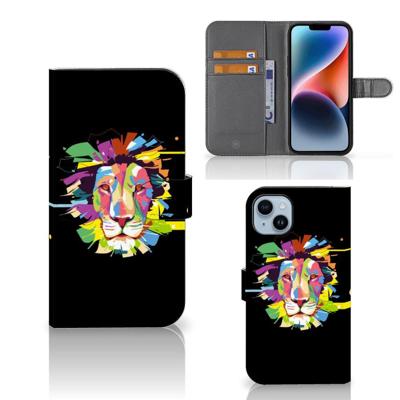 iPhone 15 Plus Leuk Hoesje Lion Color iPhone 15 Plus Leuk Hoesje Lion Color