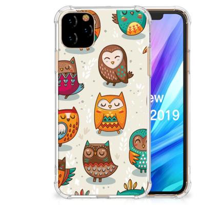 Apple iPhone 11 Pro Max Case Anti-shock Vrolijke Uilen Apple iPhone 11 Pro Max Case Anti-shock Vrolijke Uilen