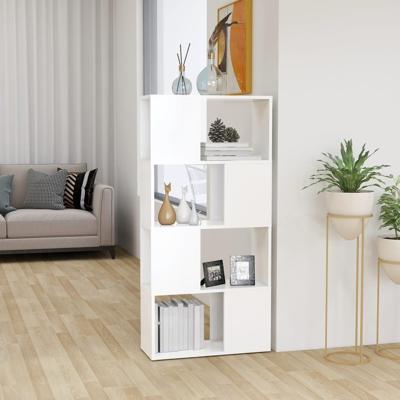 Boekenkast/kamerscherm 60x24x124,5 cm bewerkt hout wit Boekenkast/kamerscherm 60x24x124,5 cm bewerkt hout wit