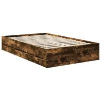 Bedframe met lade Gerookte Eik 120 x 190 cm Geconstrueerd hout - thumbnail