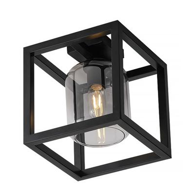 Freelight Plafondlamp Dentro B 26 cm rook glas zwart Freelight Plafondlamp Dentro B 26 cm rook glas zwart