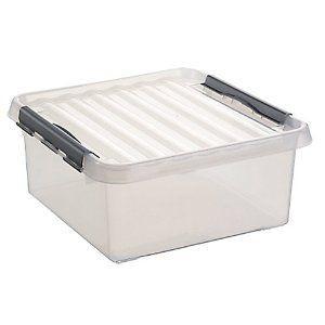 Sunware Q-Line Opbergbox 25l Transparant/Grijs