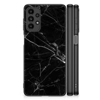 Samsung Galaxy A13 4G Marmeren Print Telefoonhoesje Marmer Zwart - Origineel Cadeau Vader - thumbnail