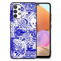 Telefoonhoesje Samsung Galaxy A32 4G | A32 5G Enterprise Editie Angel Skull Blauw - thumbnail