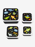 Set van 4 lunchdozen voor kinderen GALAXIE A Little Lovely Company zwart - thumbnail