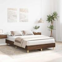 Bedframe zonder matras 120x190 cm spaanplaat bruin eikenkleurig - thumbnail