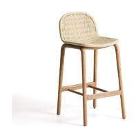 Kave Home Alipa barkruk H75 cm Ecru - thumbnail