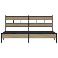 Bedframe zonder matras metaal sonoma eikenkleurig 180x200 cm - thumbnail