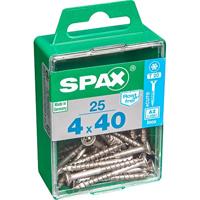 Schroefdoos SPAX Gedeeltelijke draad 4 x 40 mm Platte kop (25 Stuks) - thumbnail