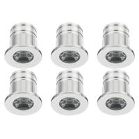 LED Veranda Spot Verlichting 6 Pack - Velvalux - 3W - Natuurlijk Wit 4000K - Inbouw - Dimbaar - Rond - Mat Zilver - Aluminium - Ø31mm - thumbnail