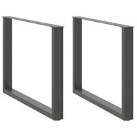 Salontafelpoten 2 st U-vormig 100x(72-73) cm staal antraciet - thumbnail