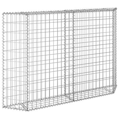 VidaXL Gabion plantenbak trapezium 150x20x100 cm gegalvaniseerd staal