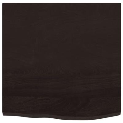 VidaXL Wastafelblad 60x60x2 cm behandeld massief hout donkerbruin