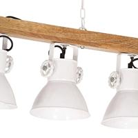 VidaXL Plafondlamp industrieel e27 mangohout wit - thumbnail