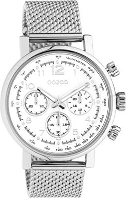 OOZOO C10900 Horloge Timepieces staal zilverkleurig-wit 42 mm - thumbnail
