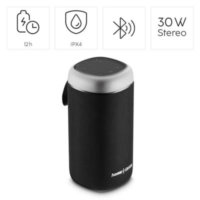 Hama Bluetooth®-luidspreker Glow Pro Waterdicht IPX4 5 Licht-modi 30W Zw