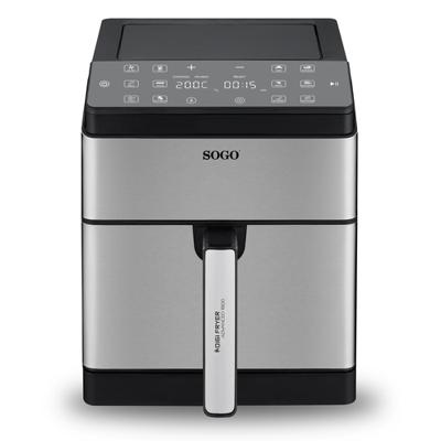 SOGO Human Technology Advanced 1800 Airfryer 8 l 1800 W Zwart, RVS SOGO Human Technology Advanced 1800 Airfryer 8 l 1800 W Zwart, RVS