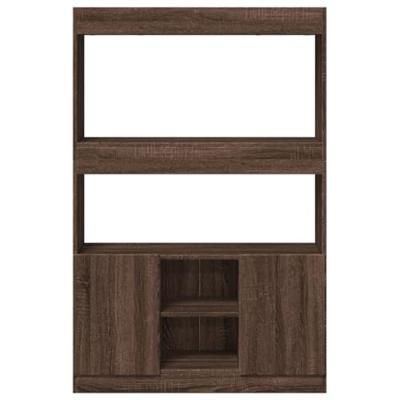 Hoge kast 92x33x140 cm bewerkt hout bruin eikenkleur