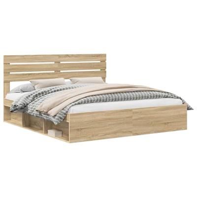 Bedframe met hoofdeinde Sonoma 180 x 200 cm Massief grenenhout