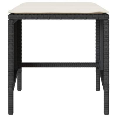 4-delige Loungeset met kussens poly rattan zwart 4-delige Loungeset met kussens poly rattan zwart