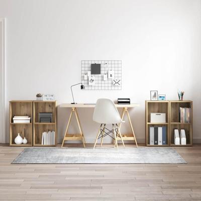 Tv-meubelset 4 pcs artisanaal eikenkleurig 37 x 35 x 72 cm