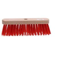 Linea Houten Straatbezem 29 cm Rood/Nylon - thumbnail