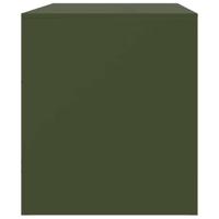 Nachtkastjes 2 st 67x39x44 cm staal olijfgroen - thumbnail