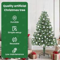 VidaXL Kerstboom met 300 led met standaard groen 180 cm pvc - thumbnail