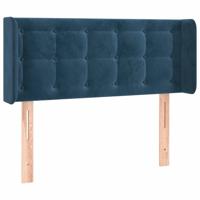 Hoofdbord met randen 103x16x78/88 cm fluweel donkerblauw - thumbnail