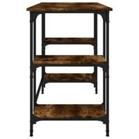 Bureau 140x50x75 cm metaal en bewerkt hout gerookt eikenkleurig - thumbnail