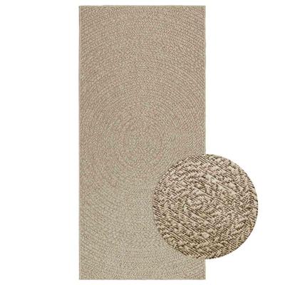 VidaXL Vloerkleed zizur beige binnen en buiten 100x200 cm jute look