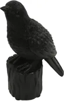 Countryfield ornament polystone karolus vogel met geluid 10x6x15.8cm zwart - thumbnail