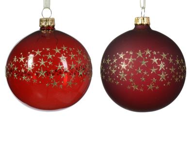 Kerstbal glas d8 cm ossenbloed a2 kerst Decoris - Decoris Kerstbal glas d8 cm ossenbloed a2 kerst Decoris - Decoris